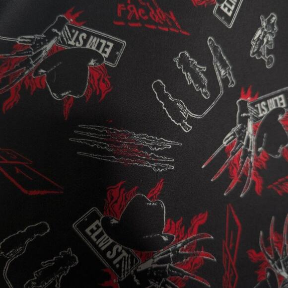 Hot Topic A Nightmare On Elm Street Black Red O-Ring Zip Front Suspender Skirt M - Picture 6 of 9